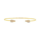 0.22ct 14k Yellow Gold Diamond Bangle